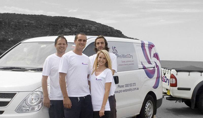 The Pro Wet & Dry team with their branded van on the Northern Beaches