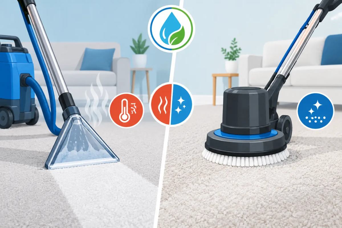Hot Extraction Versus Dry Cleaning Compared