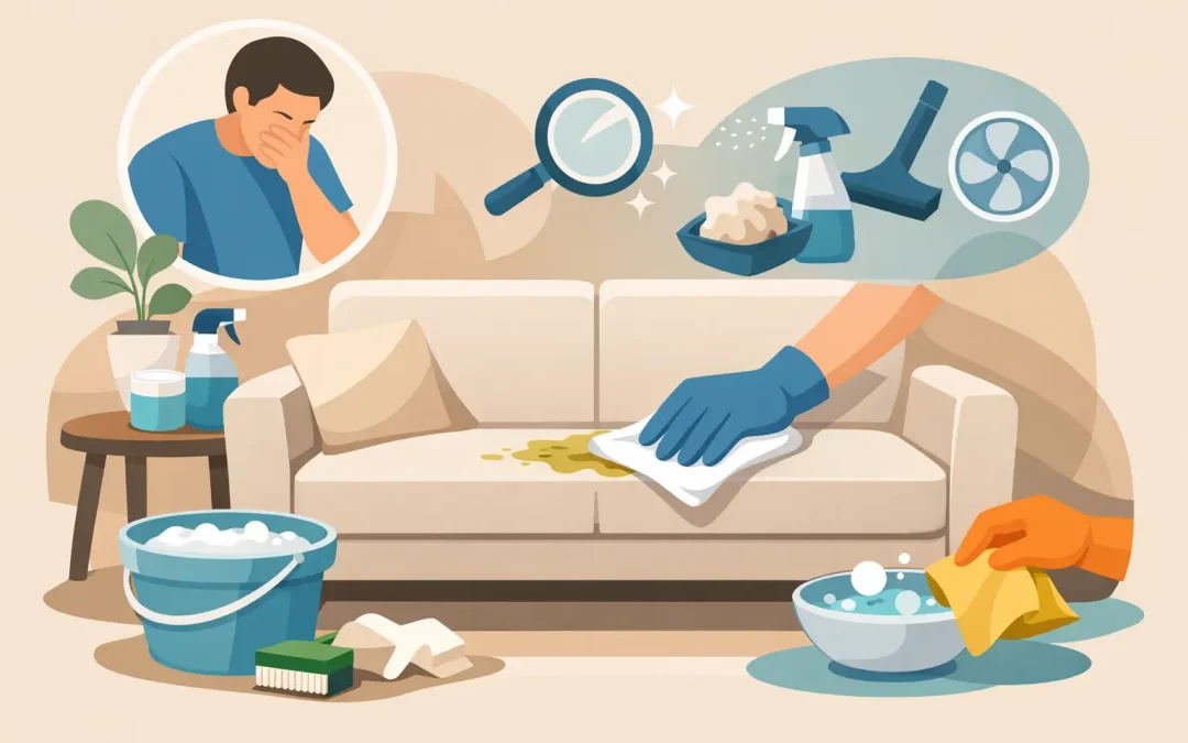 How to Clean Vomit From a Fabric Sofa Properly